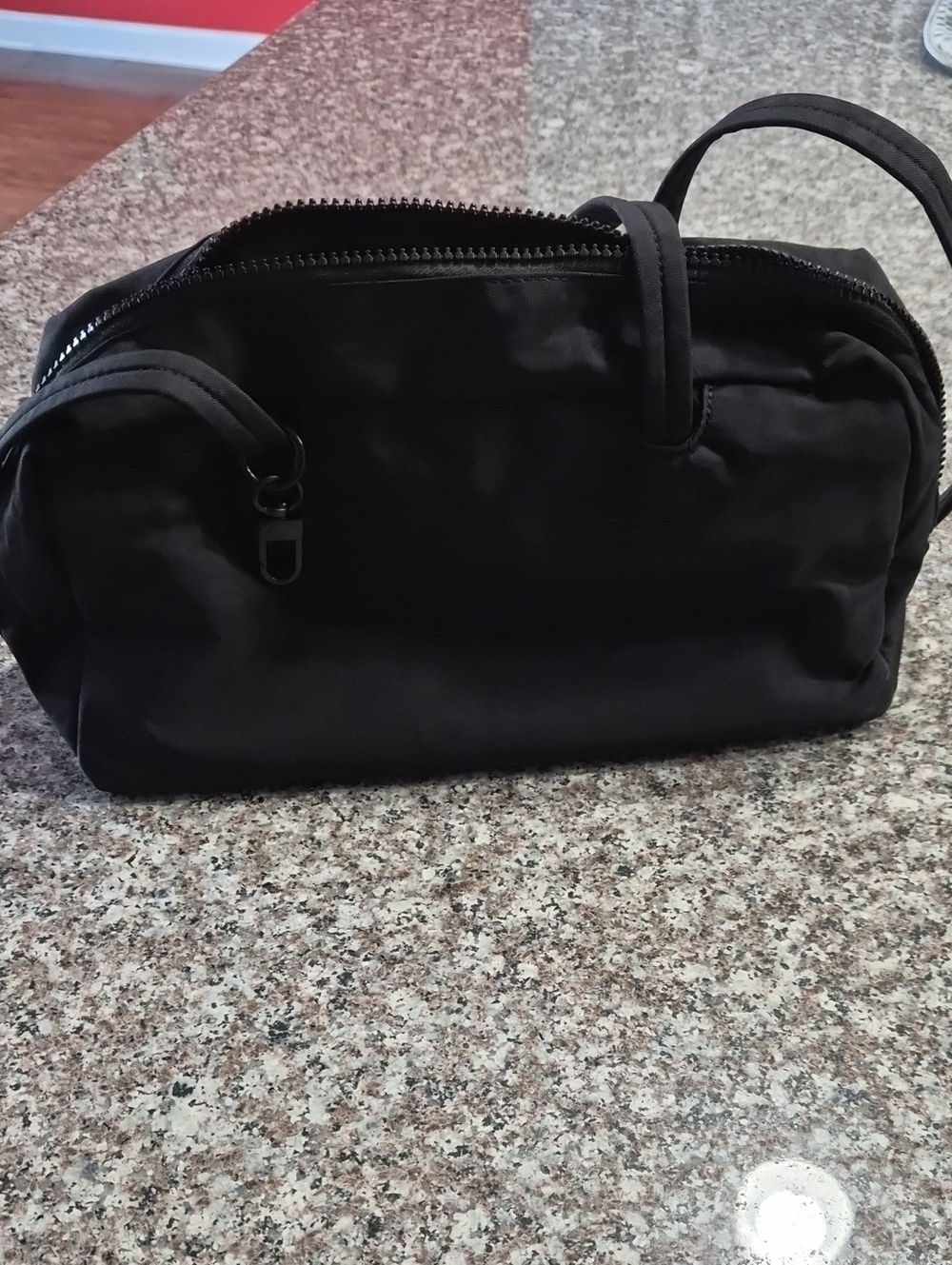 Emmafy Black Nylon Mini Bowler Bag